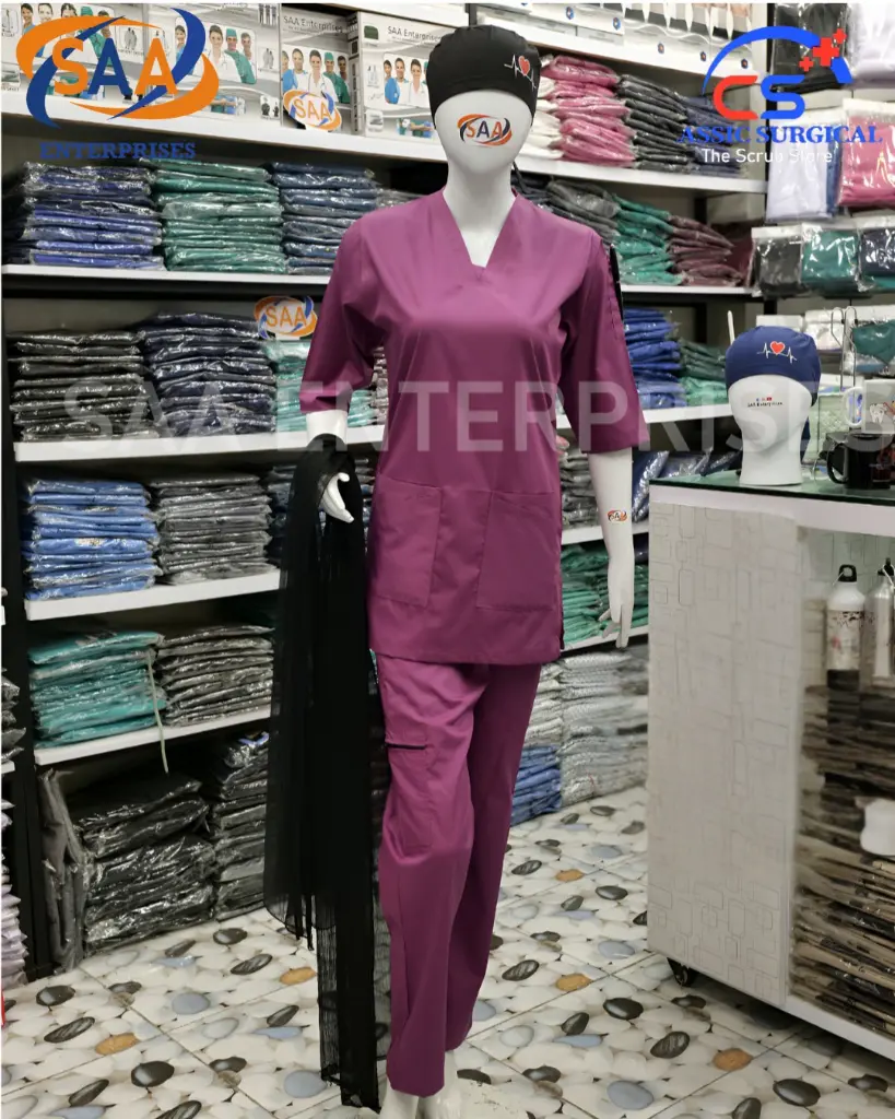 Saa tick tick scrub uniform Purple magenta 3.webp