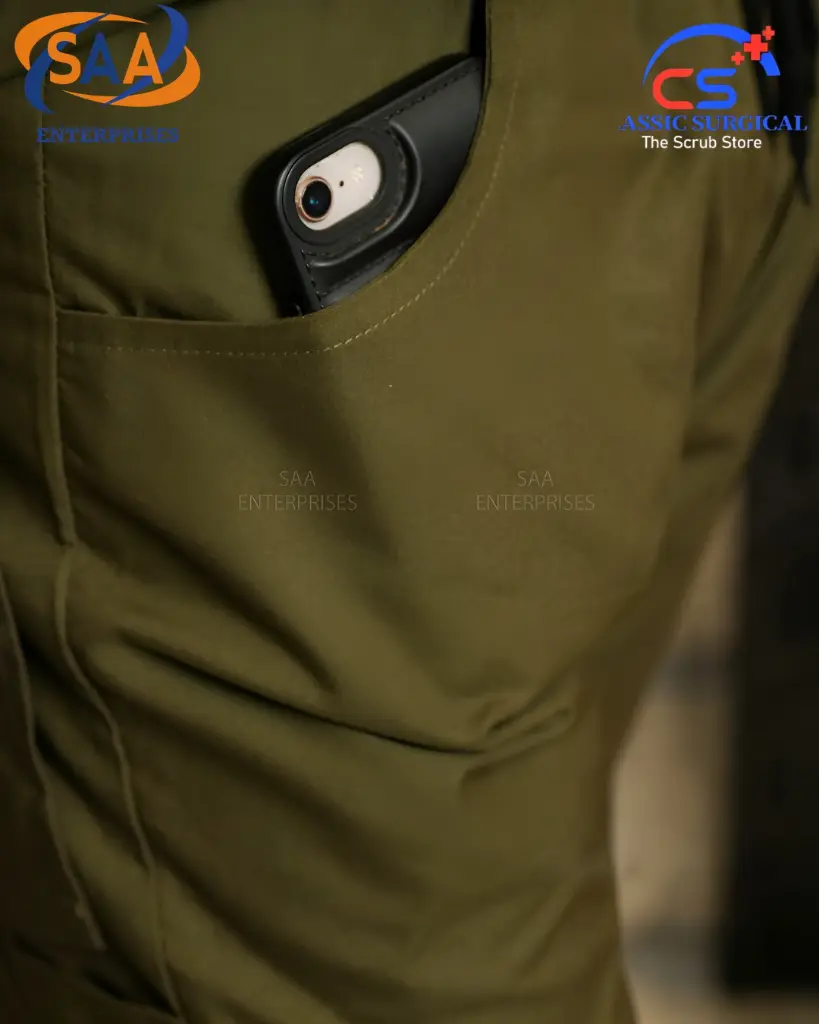 Saa Scrub Female tick tick Olive Green 2.webp