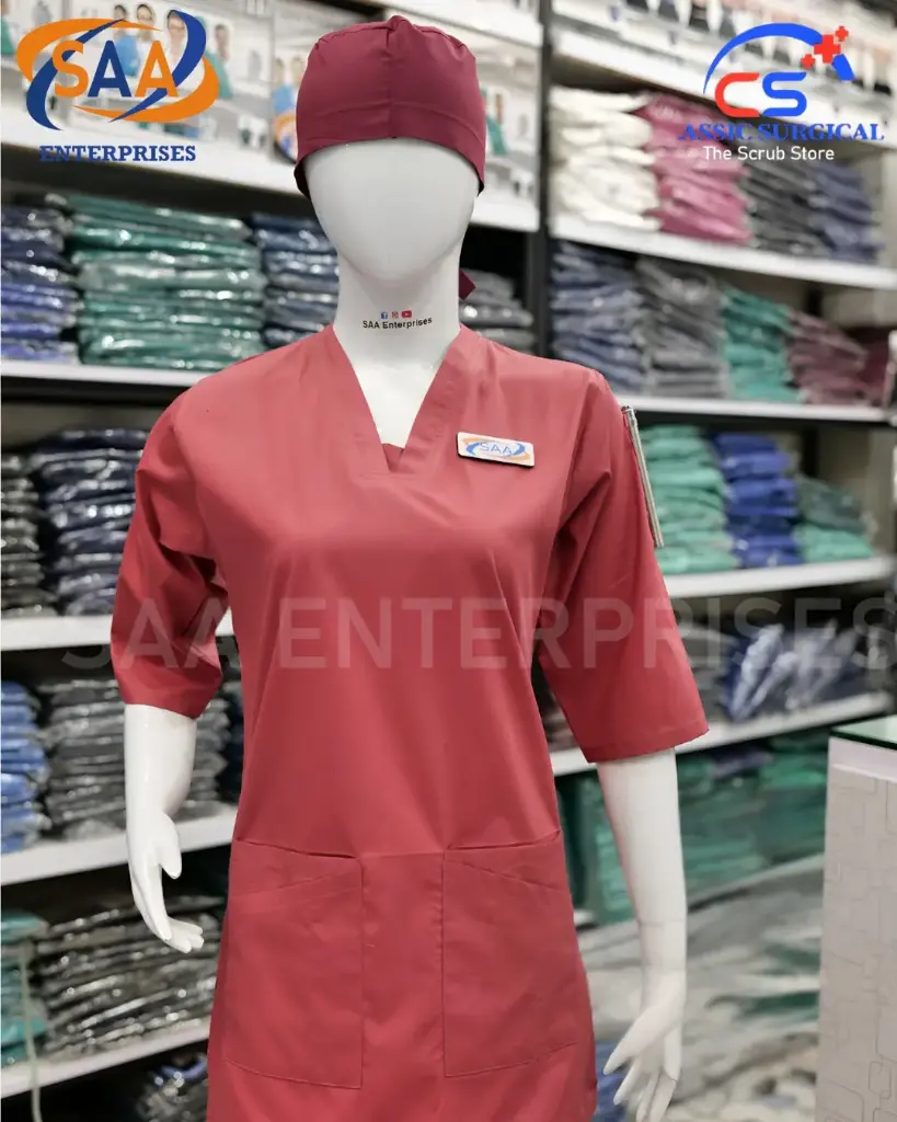 Saa tick tick scrub uniform orange.webp