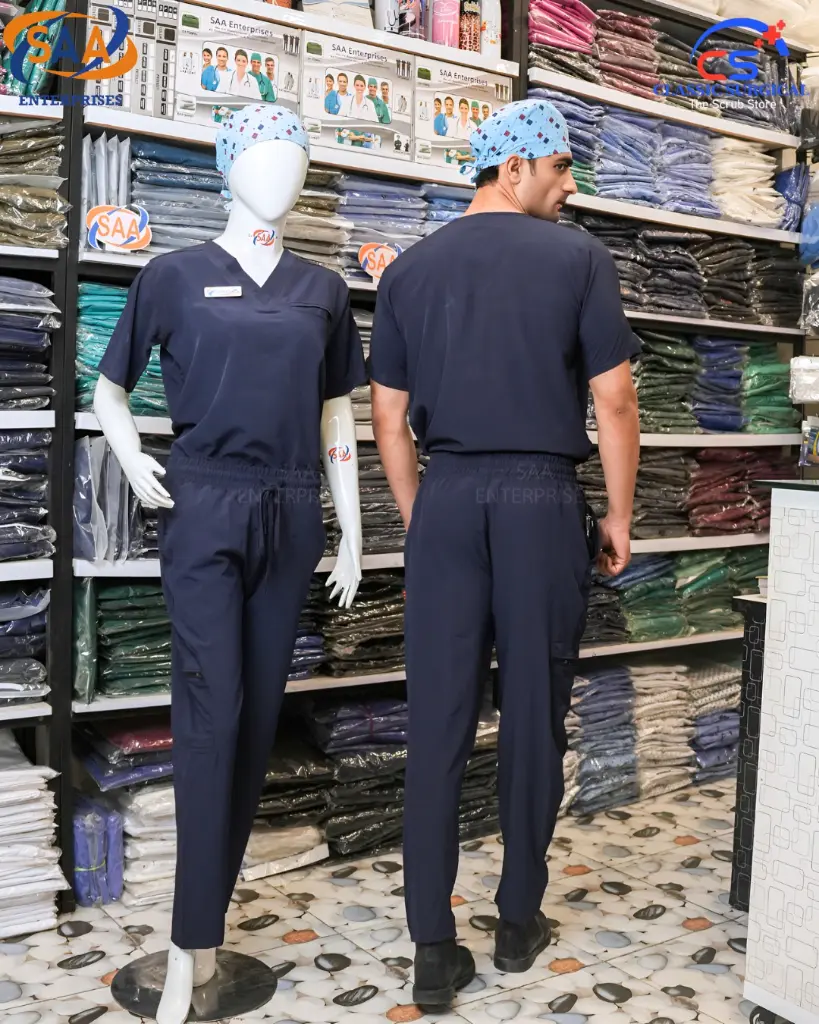 saa medical scrub uniform softie dark blue 4.webp