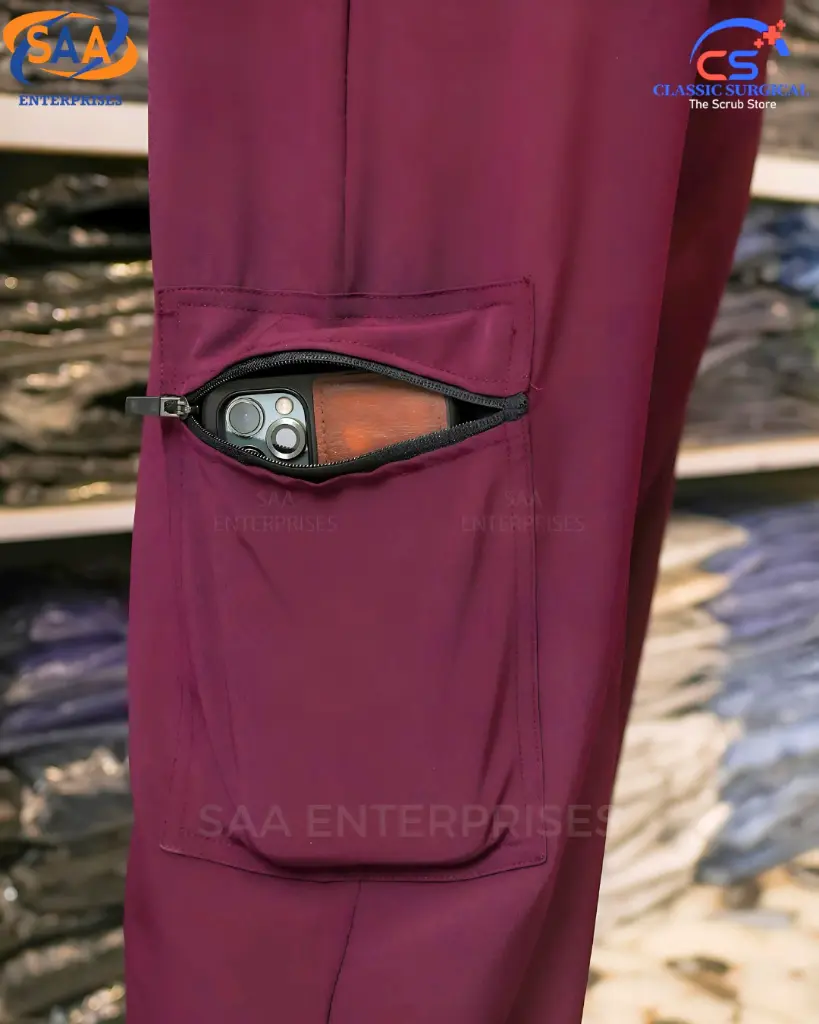 saa medical scrub uniform softie maroon 3.webp