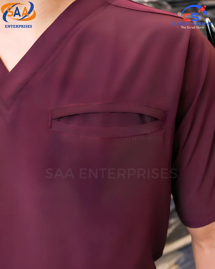 saa medical scrub uniform softie maroon 1.webp
