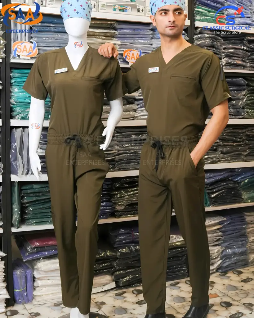 saa medical scrub uniform softie olive green 4.webp