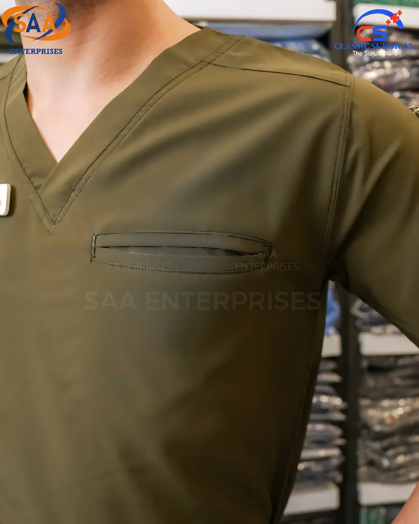 saa medical scrub uniform softie olive green 1.webp