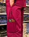 SAA Palm Unisex Scrub maroon color 3.webp