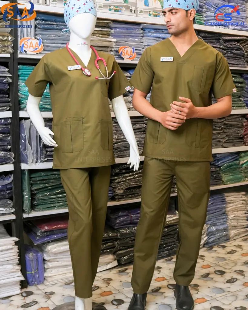 SAA Palm Unisex Scrub olive green 5.webp