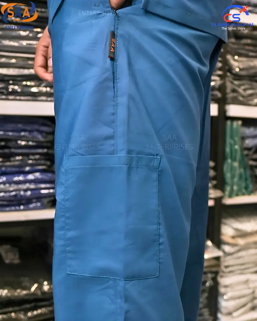 SAA Palm Unisex Scrub teal blue 3.webp