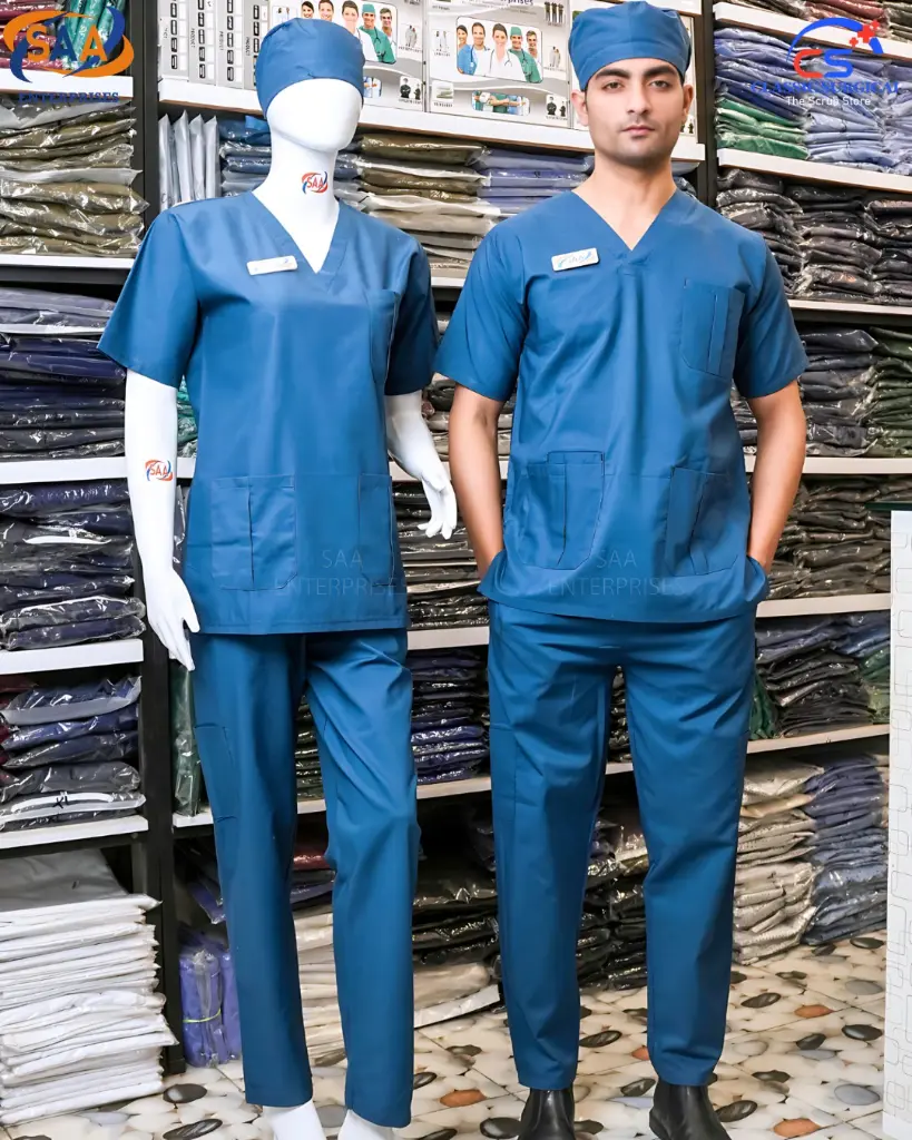 SAA Palm Unisex Scrub teal blue 4.webp