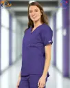 scrub dress dinner deep purple.webp