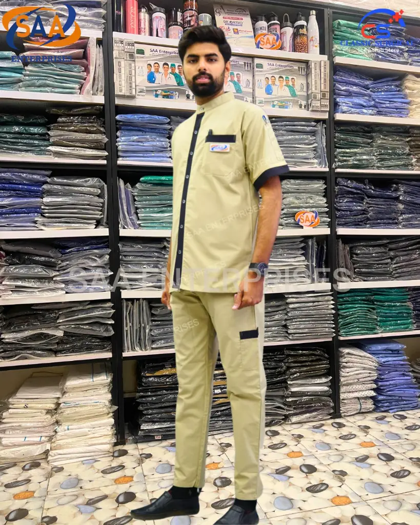 hospital staff uniform for men beige.webp
