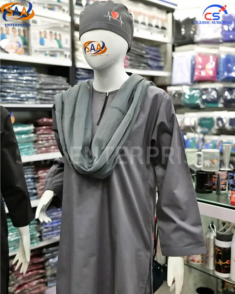hospital staff uniform for women gray color.webp