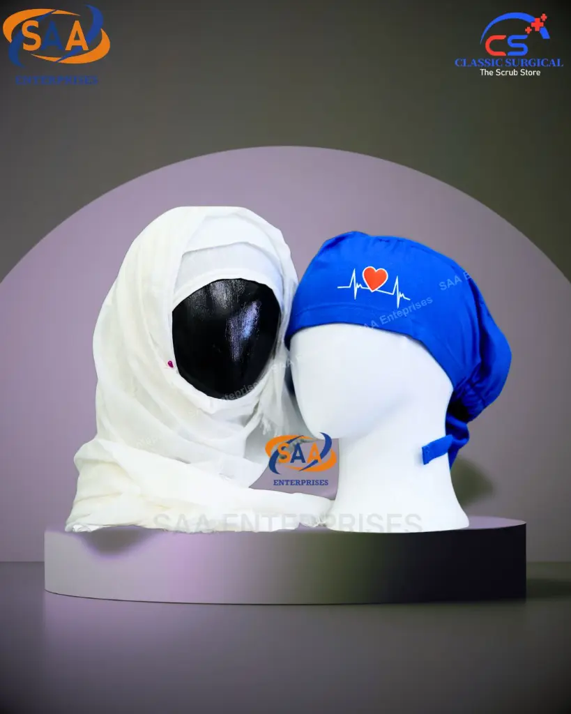 white scarf blue doctor's cap.webp