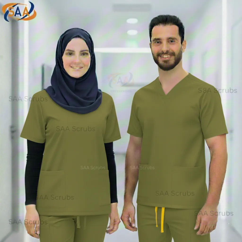 Unisex Pro Spark SAA Scrubs uniform olive green.webp