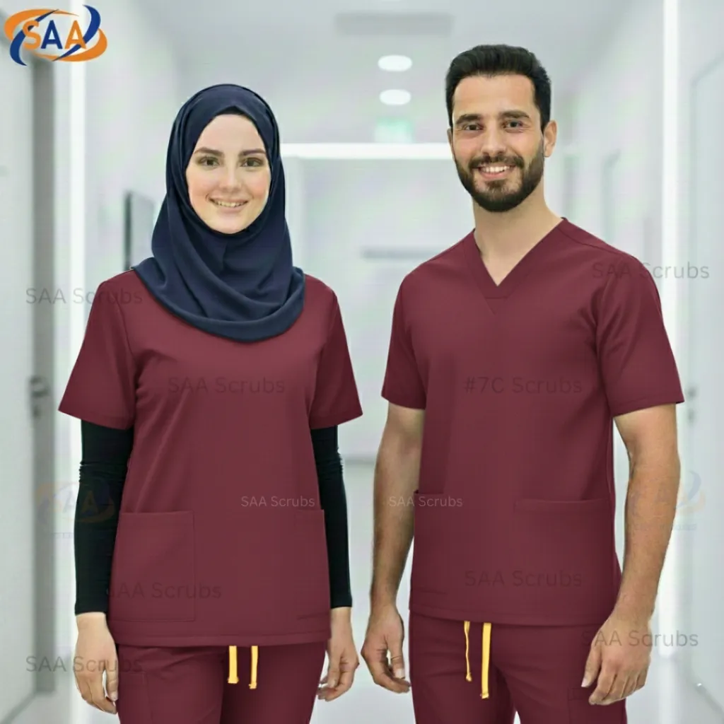 Unisex Pro Spark SAA Scrubs uniform maroon.webp