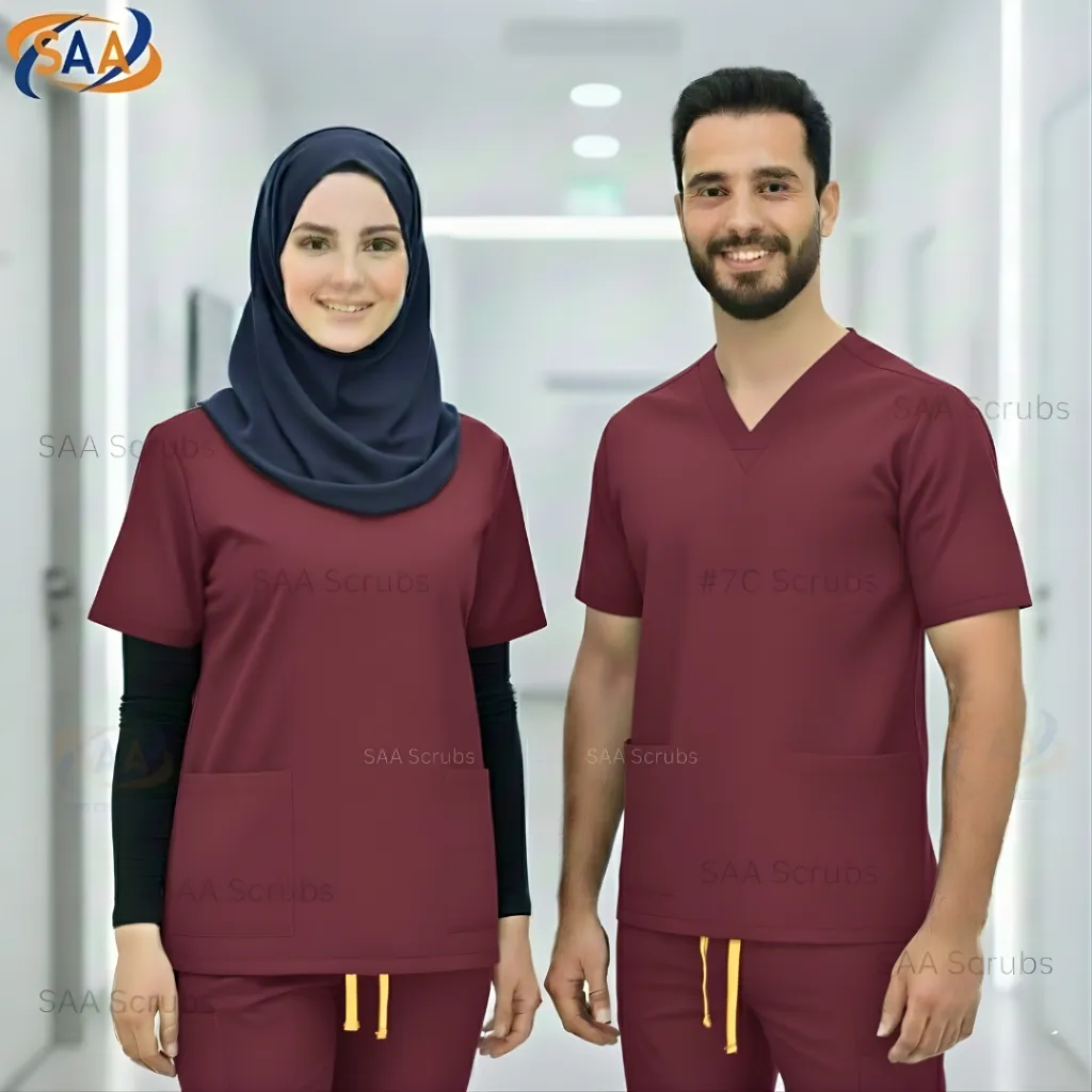 Unisex Pro Spark SAA Scrubs uniform maroon.webp
