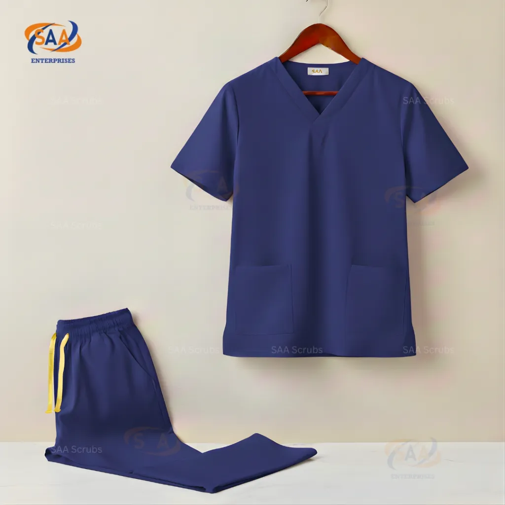 medical scrubs men Unisex Pro Spark SAA Scrubs uniform navy blue.webp