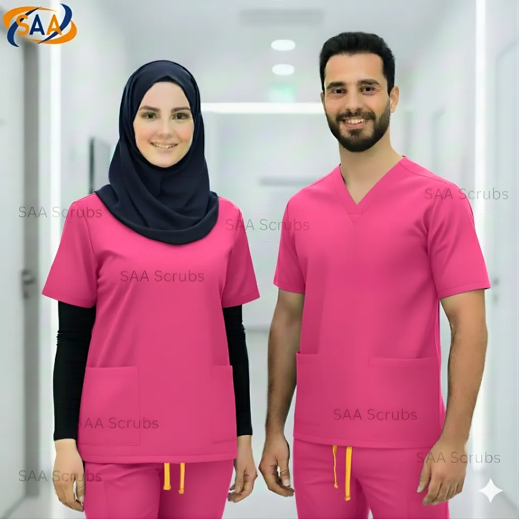 pink Unisex Pro Spark SAA Scrubs uniform dress.webp