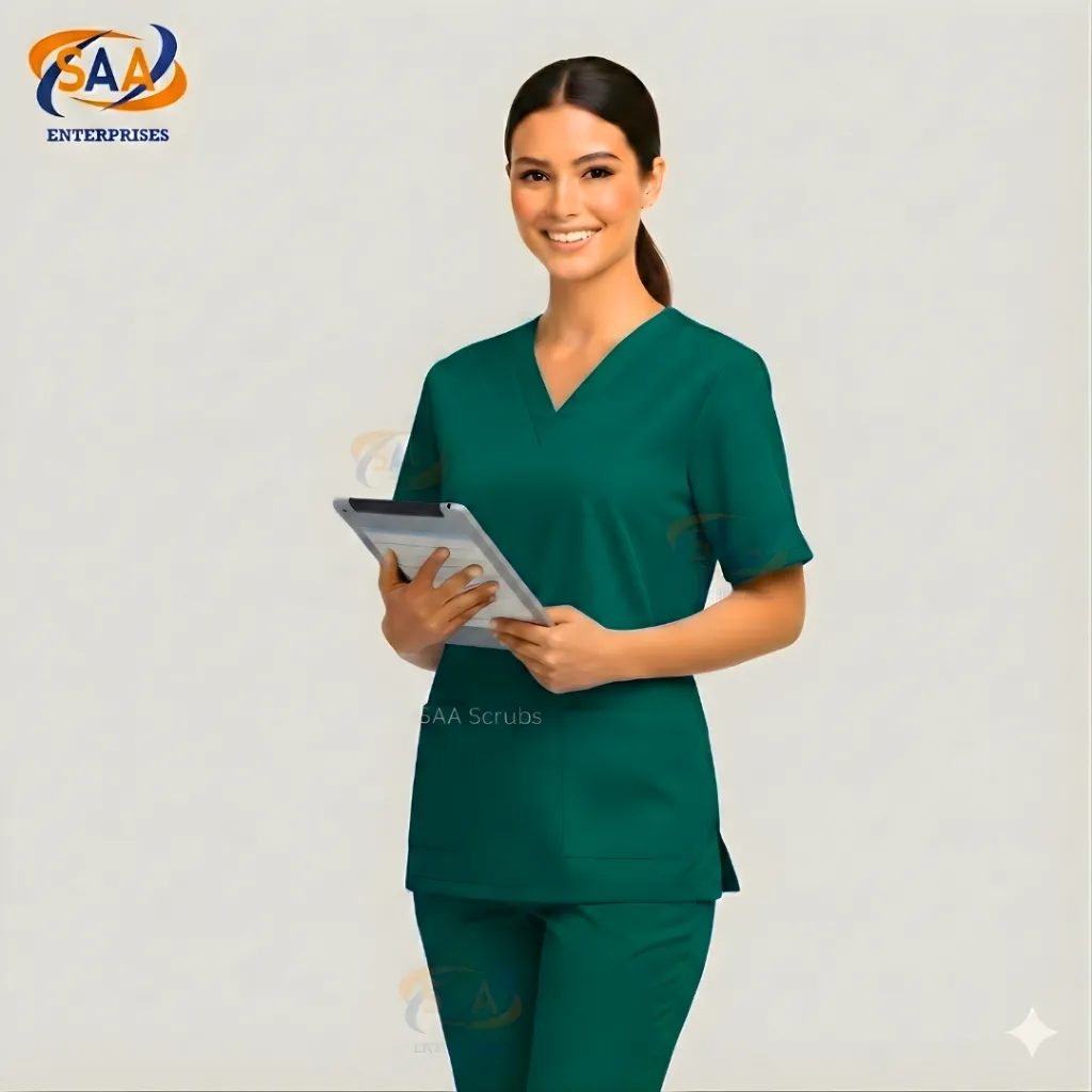 scrubs men Unisex Pro Spark SAA Scrubs uniform Green2.webp