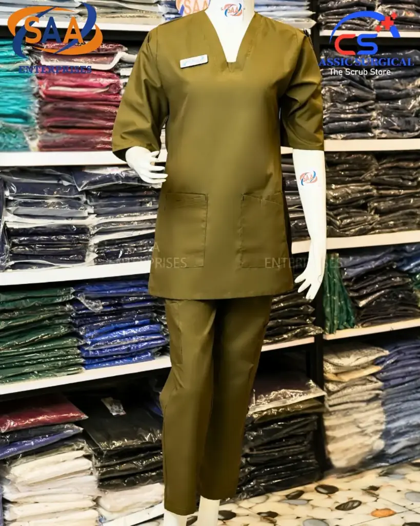 Pro Max Female Scrub Olive green