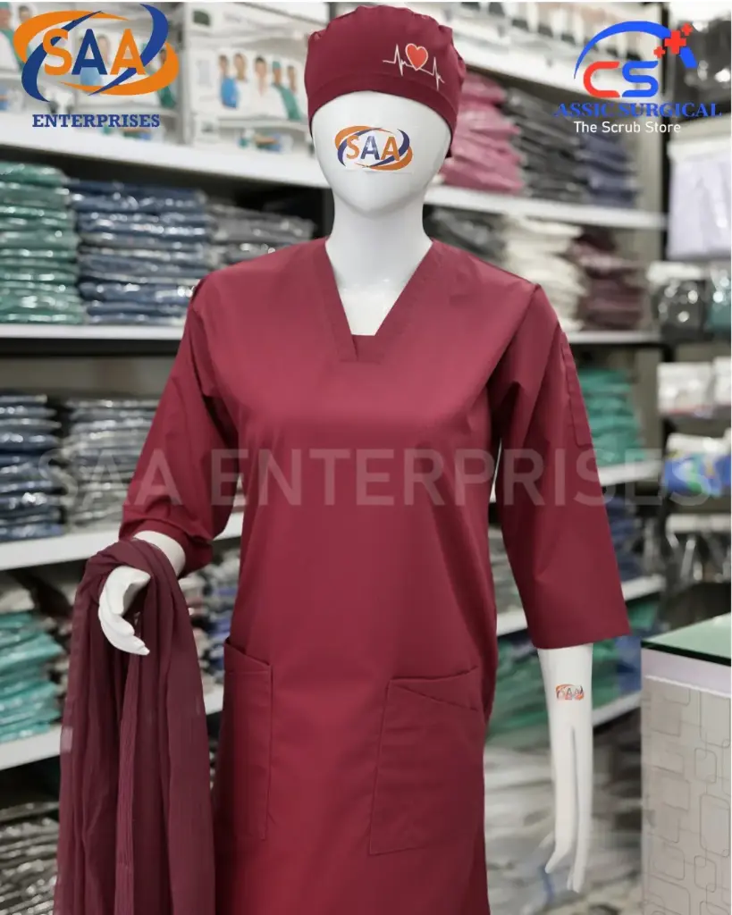 Pro Max Female Scrub Maroon